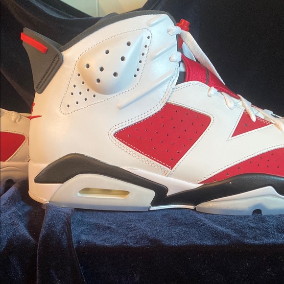 Nike 2021 Jordan 6 Retro OG Carmine Red and White - Picture 8 of 8